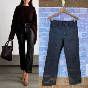 JOSEPH Den cropped leather straight-leg pants size 40/8